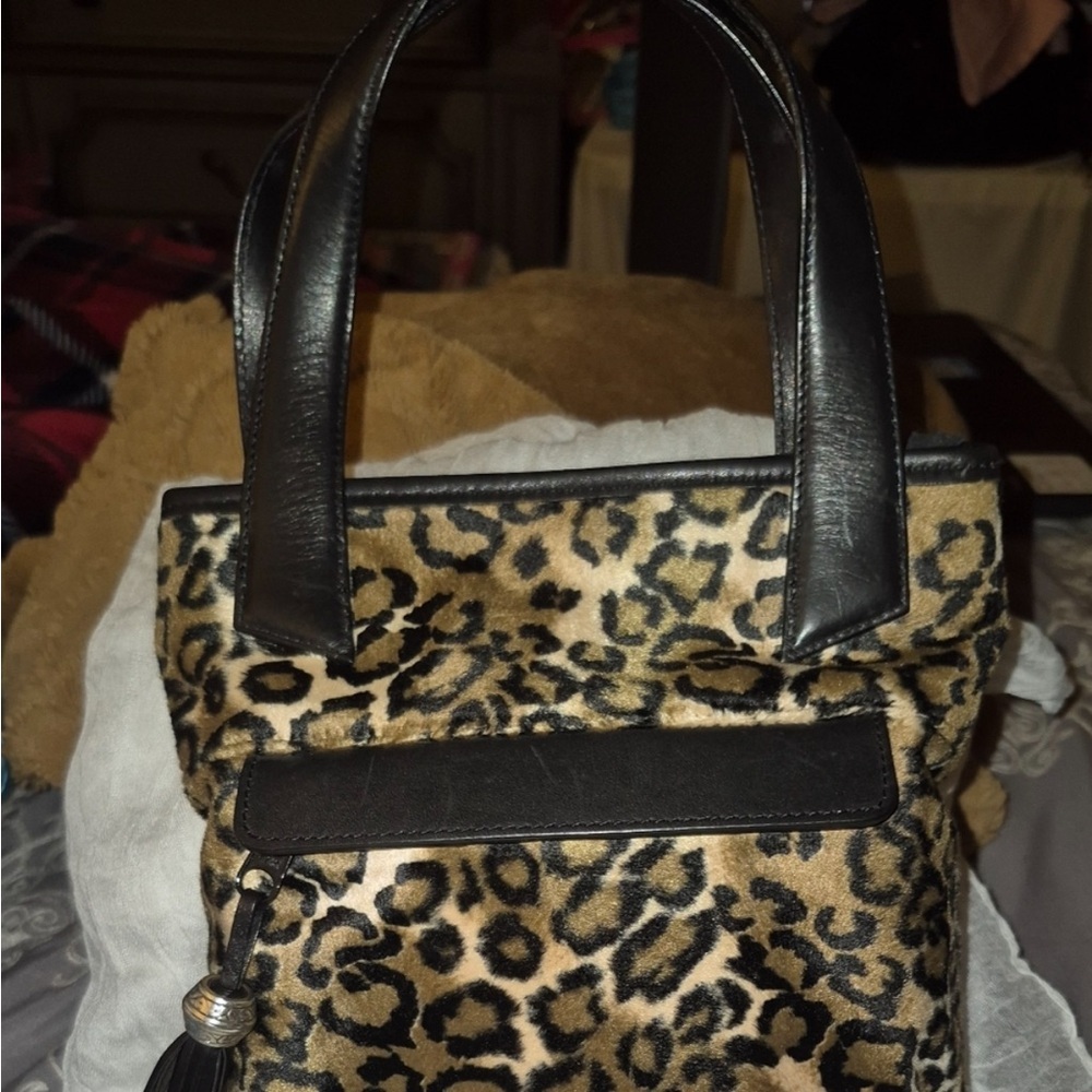 Brighton Leopard‎ Print Tote with Black Accents